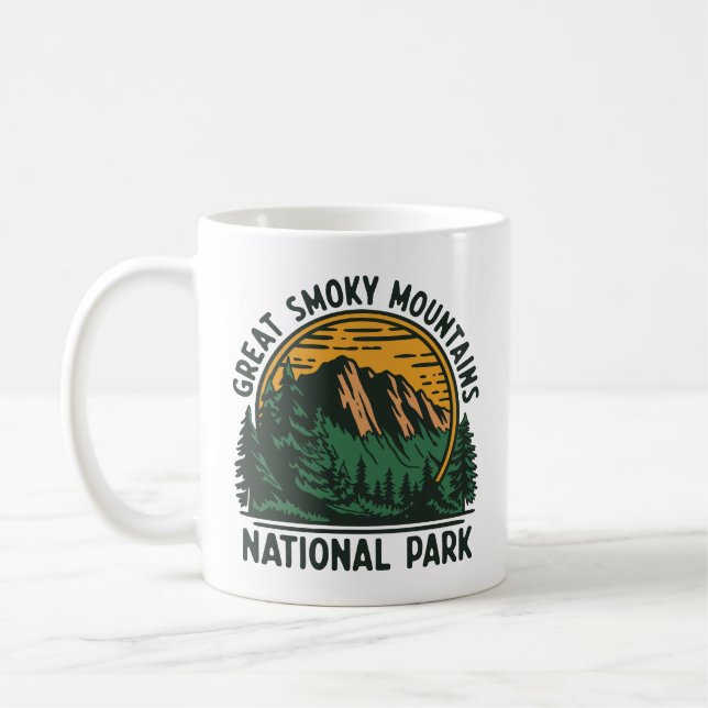 Caneca De Café Parque Nacional das Montanhas do Enfumaçado excele (Esquerda)