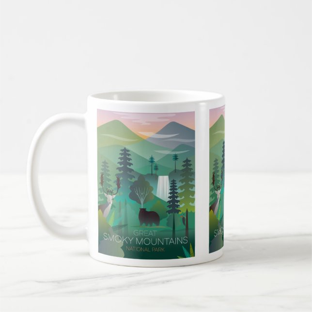 Caneca De Café Parque Nacional das Montanhas do Enfumaçado excele (Esquerda)