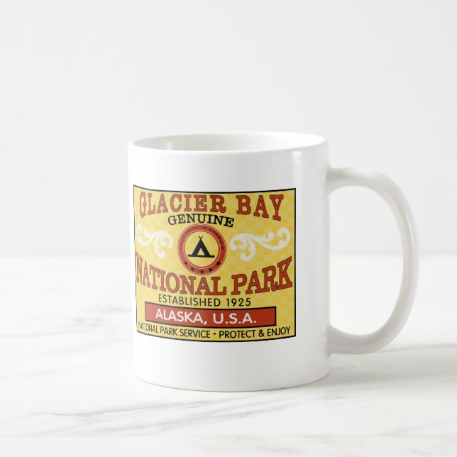 Caneca De Café Parque nacional de baía de geleira (Direita)