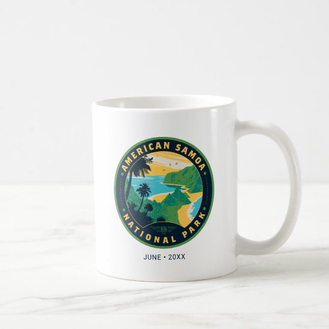 Caneca De Café Parque Nacional de Samoa Americana (Direita)