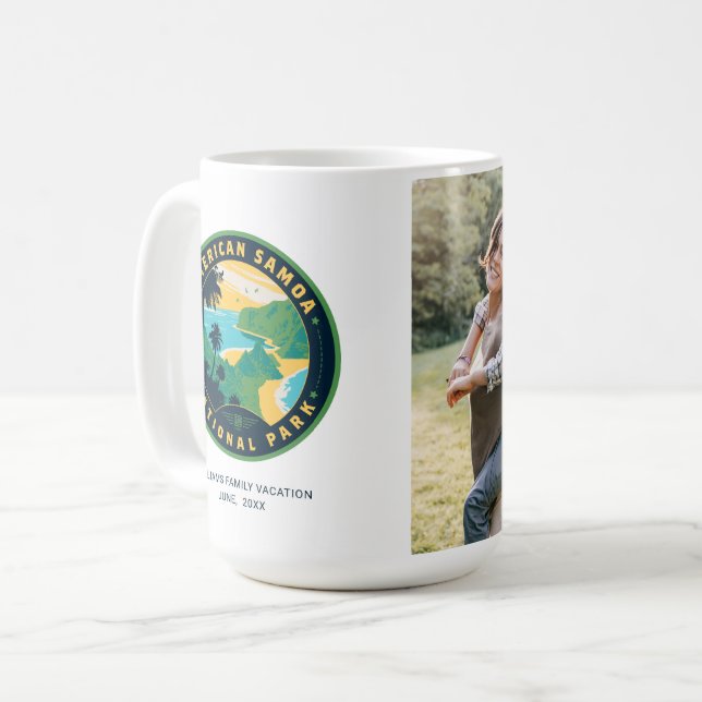 Caneca De Café Parque Nacional de Samoa Americana (Frente Esquerda)