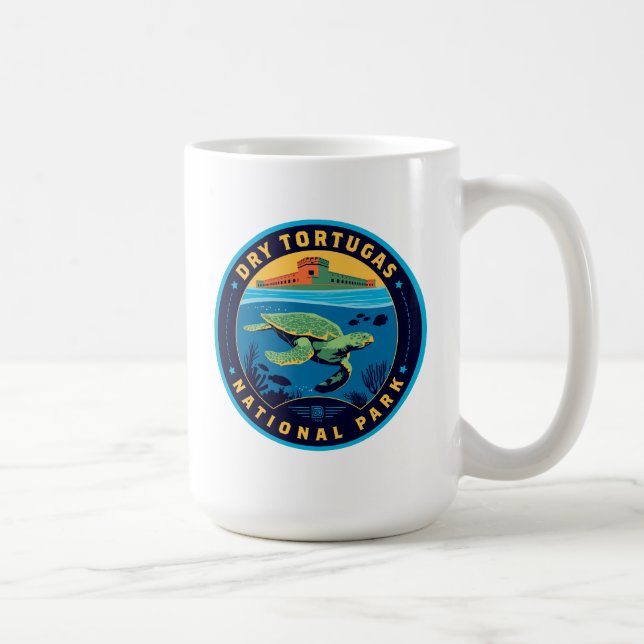 Caneca De Café Parque Nacional de Tortugas Seco (Direita)