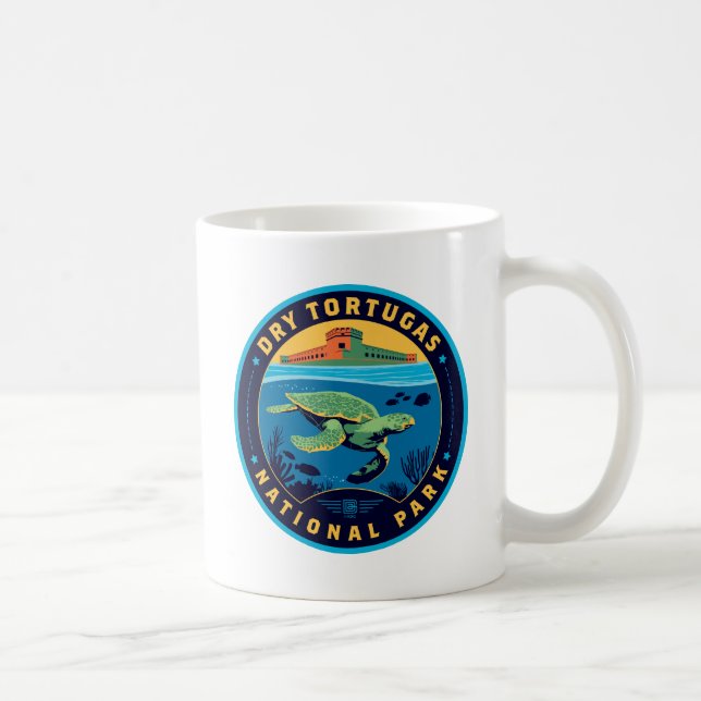 Caneca De Café Parque Nacional de Tortugas Seco (Direita)