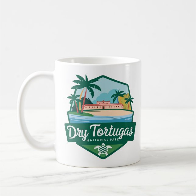 Caneca De Café Parque Nacional de Tortugas Seco dos EUA (Esquerda)