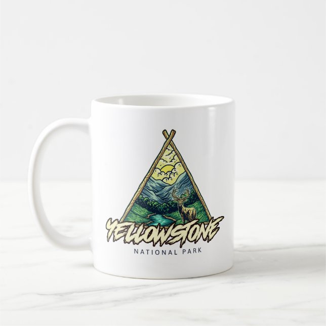 Caneca De Café Parque Nacional de Yellowstone (Esquerda)