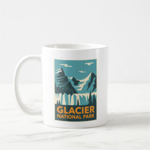 Caneca De Café Parque Nacional do Glacier Vintage