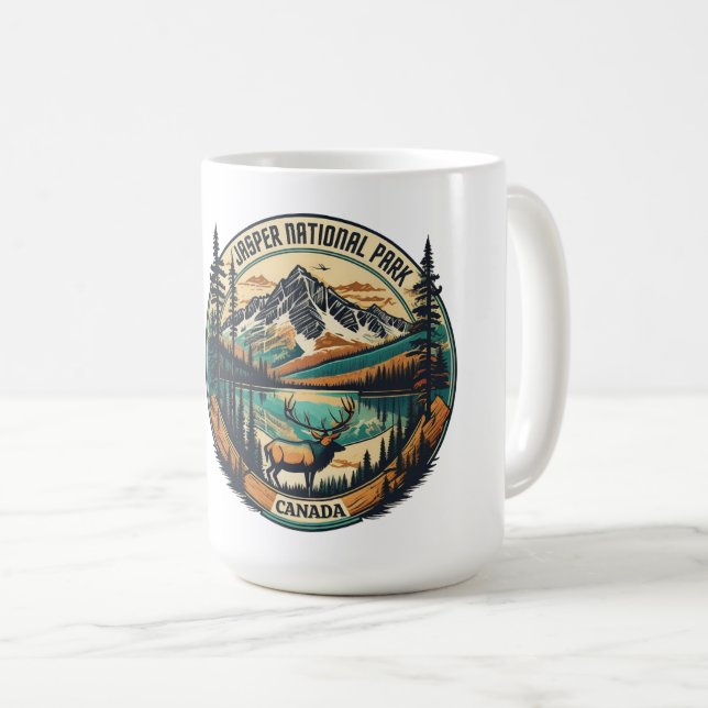 Caneca De Café Parque Nacional do Jasper, resornos do Canadá (Frente Esquerda)