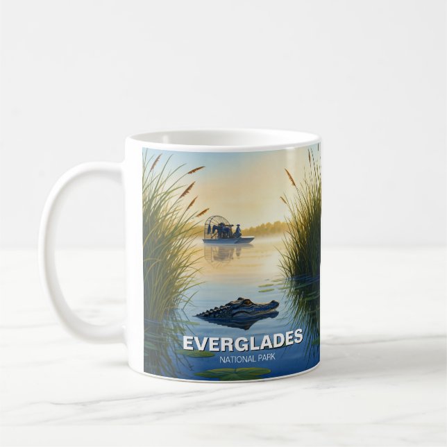 Caneca De Café Parque Nacional Everglades e Alligator (Esquerda)