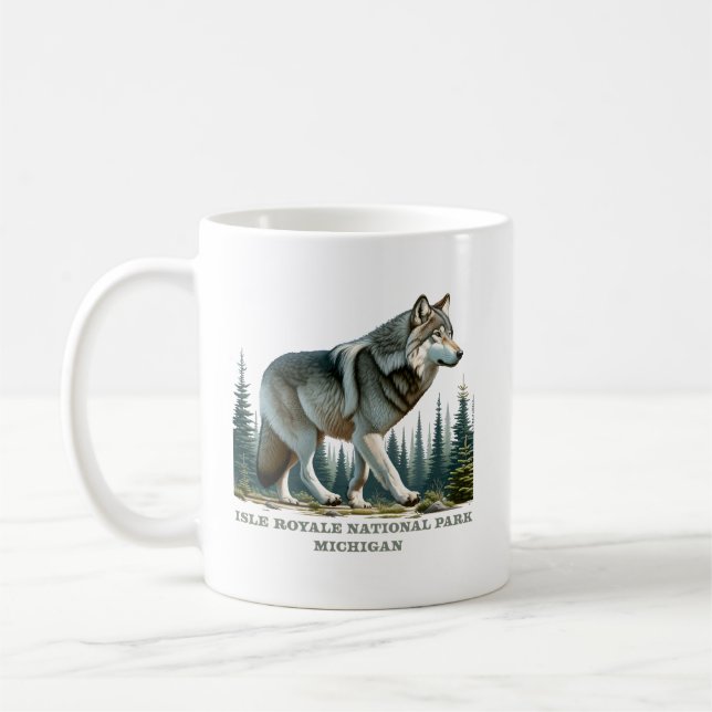 Caneca De Café Parque Nacional Isle Royale, Michigan (Esquerda)