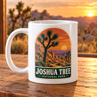 Caneca De Café Parque Nacional Joshua Tree Pôr do Sol Vintage