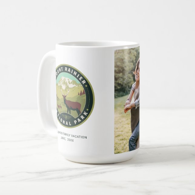 Caneca De Café Parque Nacional Monte Rainier (Frente Esquerda)