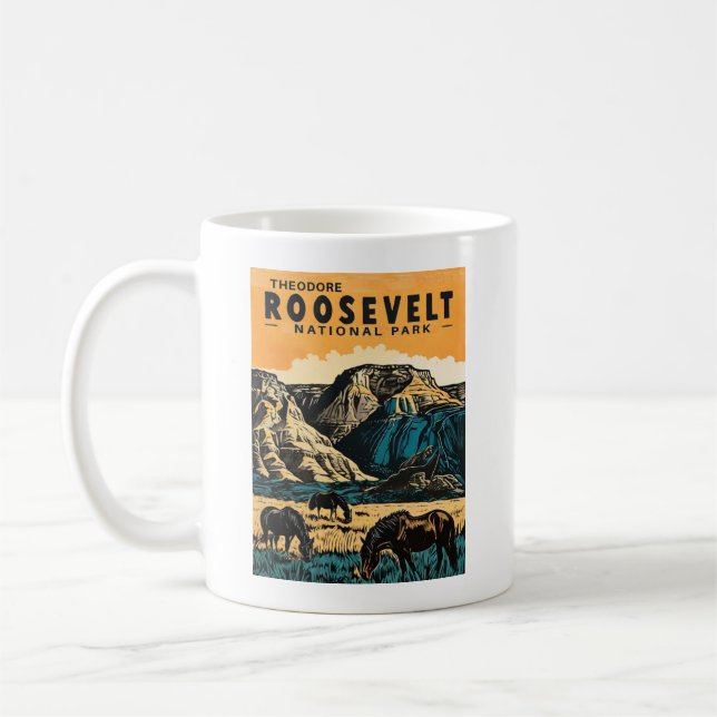 Caneca De Café Parque Nacional Theodore Roosevelt (Esquerda)