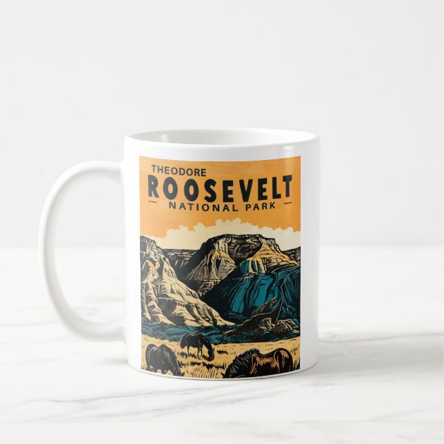 Caneca De Café Parque Nacional Theodore Roosevelt (Esquerda)