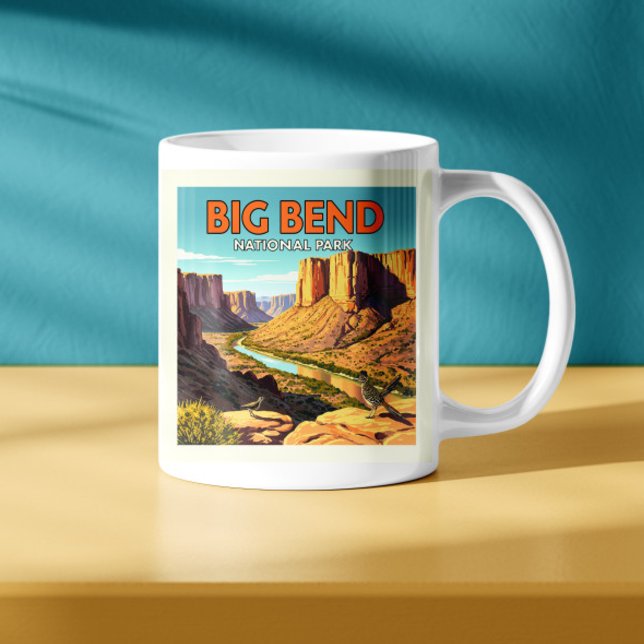 Caneca De Café Parque Nacional Vintage Big Bend (Criador carregado)