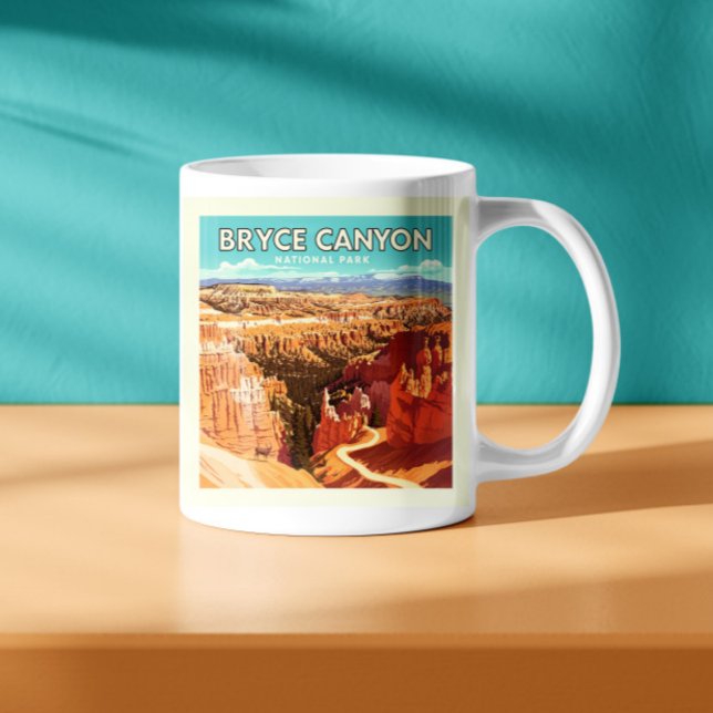 Caneca De Café Parque Nacional Vintage Bryce Canyon (Criador carregado)