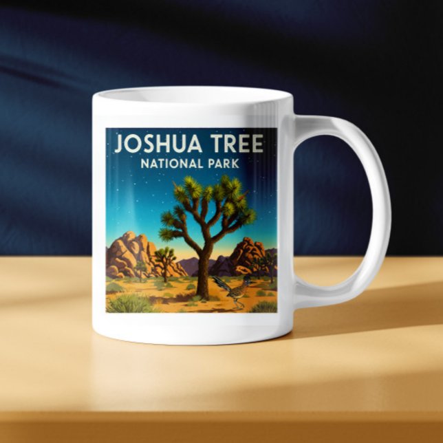 Caneca De Café Parque Nacional Vintage Joshua Tree (Criador carregado)