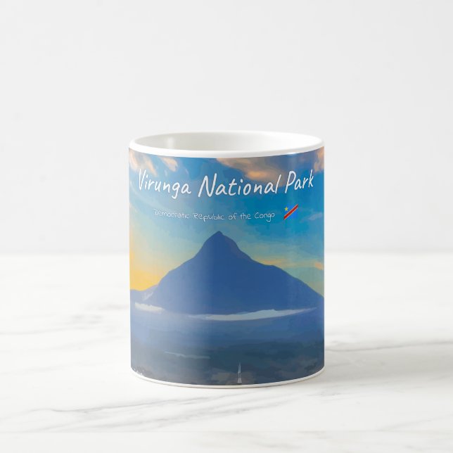 Caneca De Café Parque Nacional Virunga, RD Congo - Vulcão (Centro)