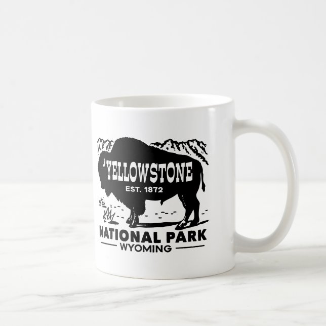 Caneca De Café Parque Nacional Yellowstone (Direita)
