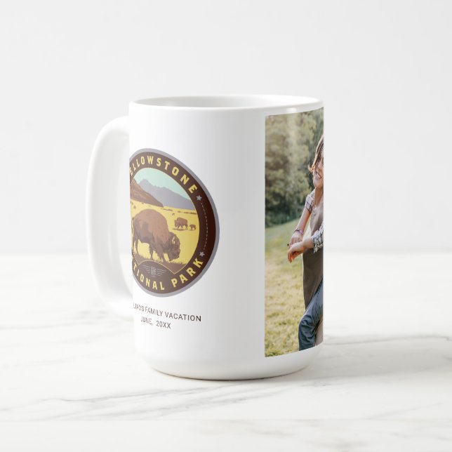 Caneca De Café Parque Nacional Yellowstone (Frente Esquerda)