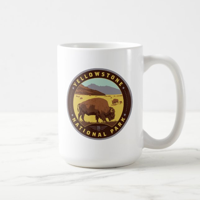 Caneca De Café Parque Nacional Yellowstone (Direita)