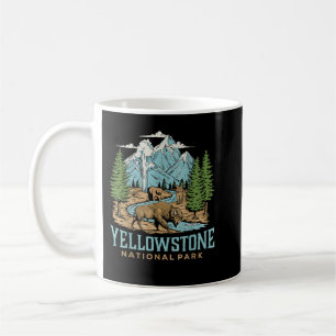 Caneca De Café Parque Nacional Yellowstone EUA Lobo Bisão Urso Vi