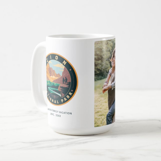 Caneca De Café Parque Nacional Zion (Frente Esquerda)