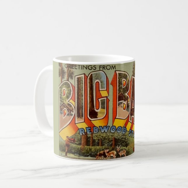 Caneca De Café Parque Redwood Big Basin (Frente Esquerda)