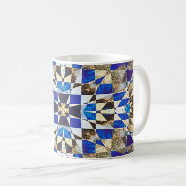 Caneca De Café Parquete Azul (Frente Esquerda)