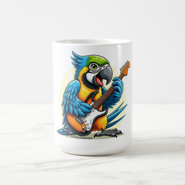 Caneca De Café Parrot Rock Music (Centro)