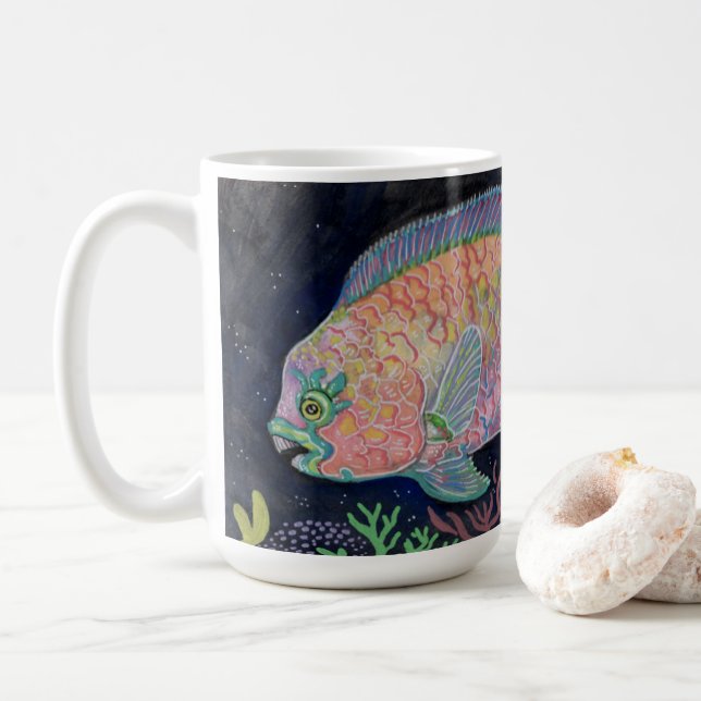Caneca De Café Parrotfish (Com Donut)