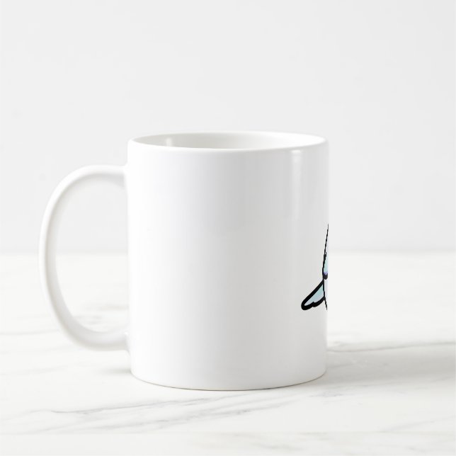 Caneca De Café Parrotlet Azul Claro Diluído Chubby (Esquerda)