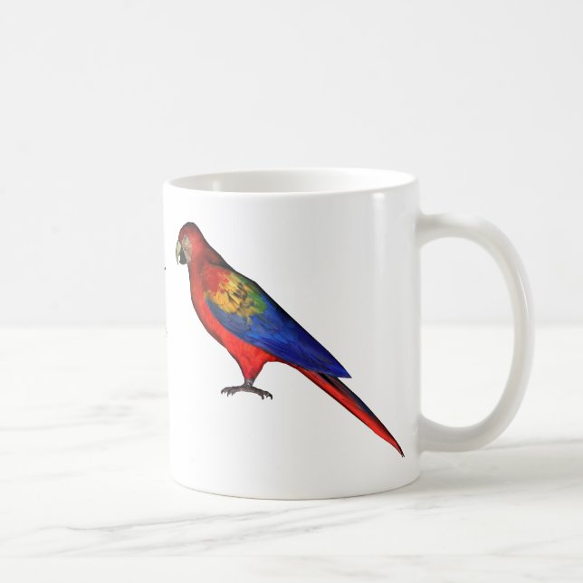 Caneca De Café Parrots vermelhos (Direita)