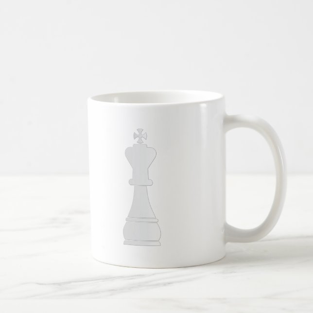 Caneca De Café Parte de xadrez branca do rei (Direita)