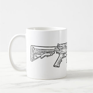 Caneca De Café Parte superior AR15 lisa com trilho do