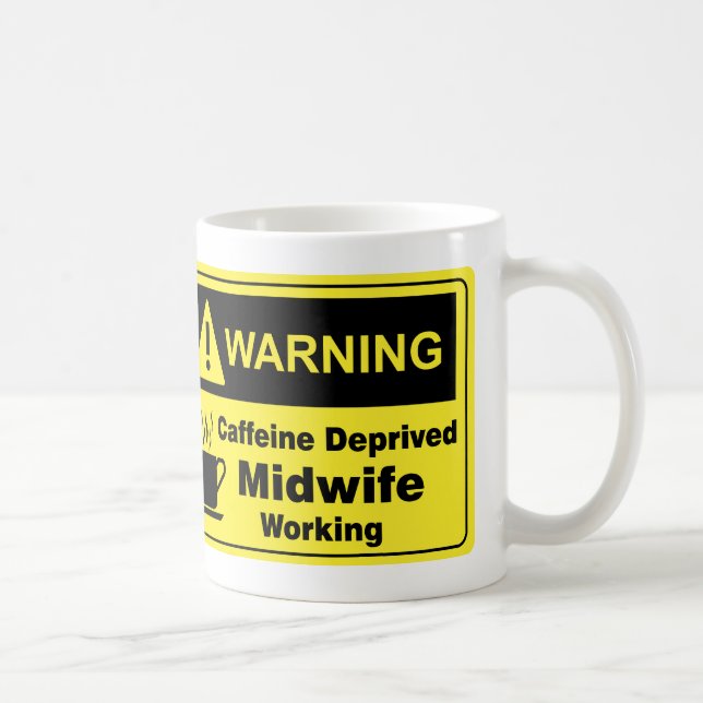Caneca De Café Parteira de advertência da cafeína (Direita)