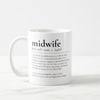 Caneca De Café Parteira Definição Doula Obrigado Apreciação