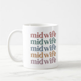 Caneca De Café Parteira Retro Vintage Midwifery Gift