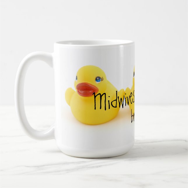 Caneca De Café Parteiras e patos de borracha amarelos (Esquerda)