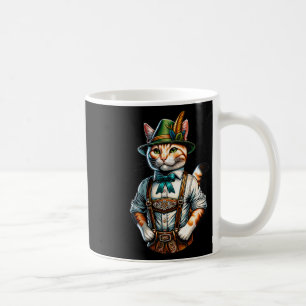 Caneca De Café Partido de outubro Cat Funny Alemão Lederhosen da 