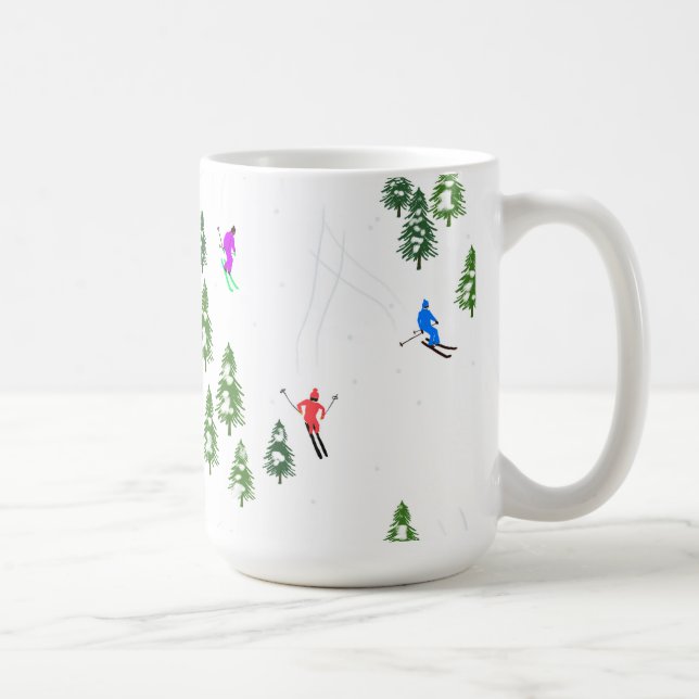 Caneca De Café Partido Freeride Alpino Skiers Skiing (Direita)