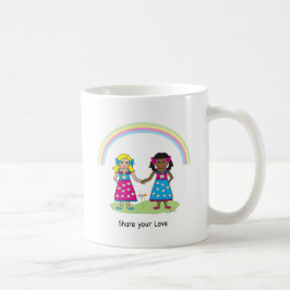 Caneca De Café Partilhar o Amor - Igualdade para Todos