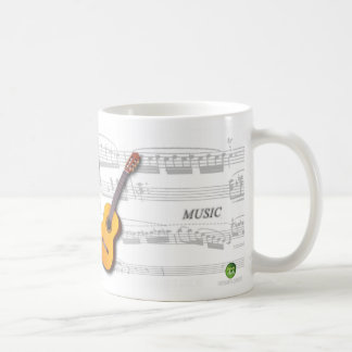 Caneca De Café Partitura - Violão - Música