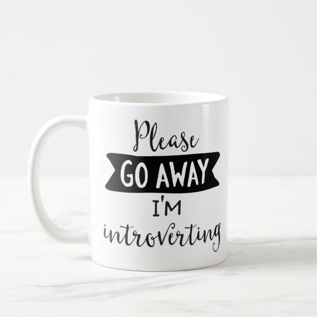 Caneca De Café Parto por favor, eu Introverting (Esquerda)