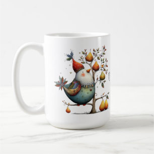 Caneca De Café Partridge Caprichoso em uma Árvore de Pérola Natal