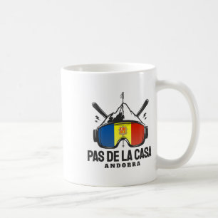 Caneca De Café Pas De La Casa Andorra Estação de Esqui Esqui Retr