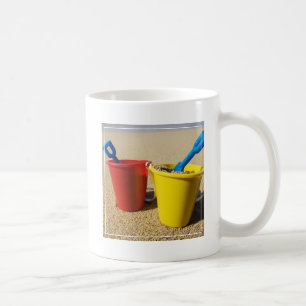 Caneca De Café Pás e baldes no Sandy Beach