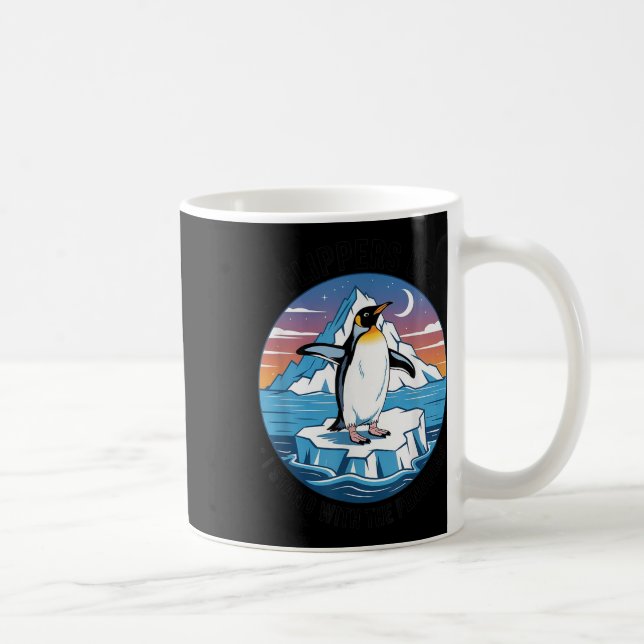 Caneca De Café Pás Para Cima Eu Pego Pinguins (Direita)