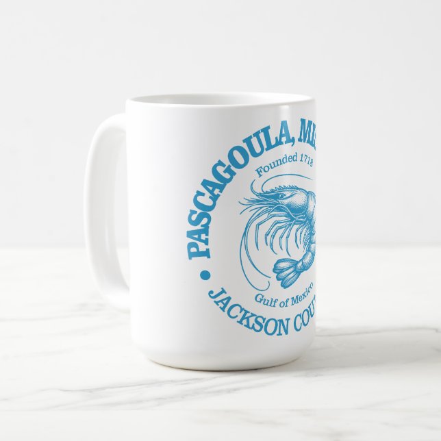 Caneca De Café Pascagoula (camarão) (Frente Esquerda)