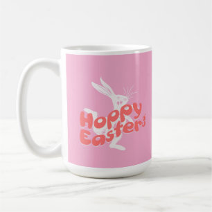 Caneca De Café Páscoa Alegre Retro Laranja Rosa