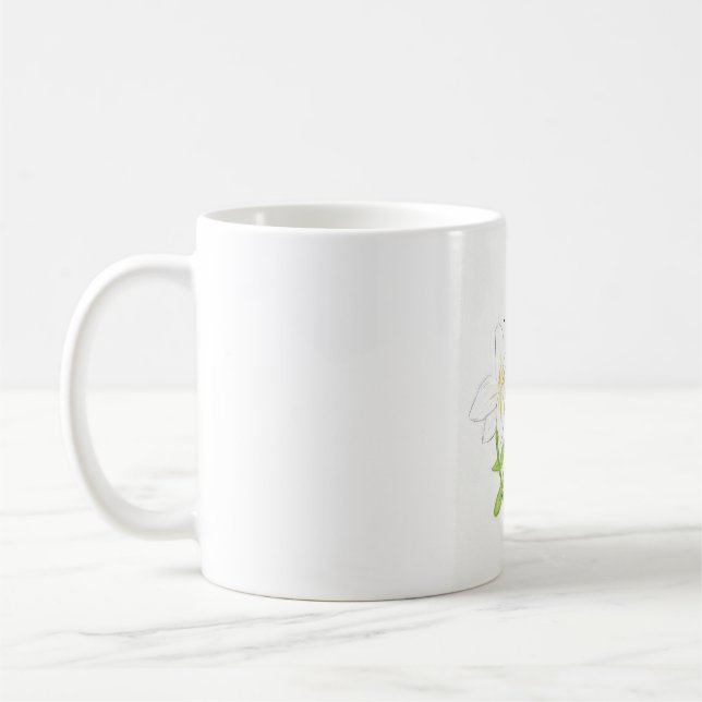 Caneca De Café Páscoa branca Lily (Esquerda)